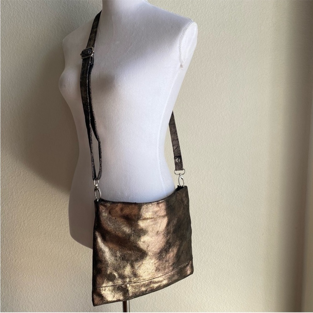 Cofi Leathers Mollie Bronze Leather Crossbody Bag